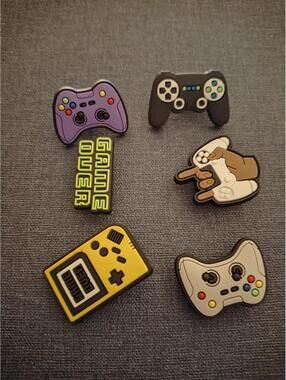 Video Games Set of 6 Shoe charms For Croc Shoe NEW